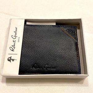 Robert Graham Designer Birch Bi-Fold Pebble Leather Wallet